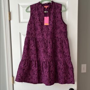 THML Purple Textured Sleeveless Dress